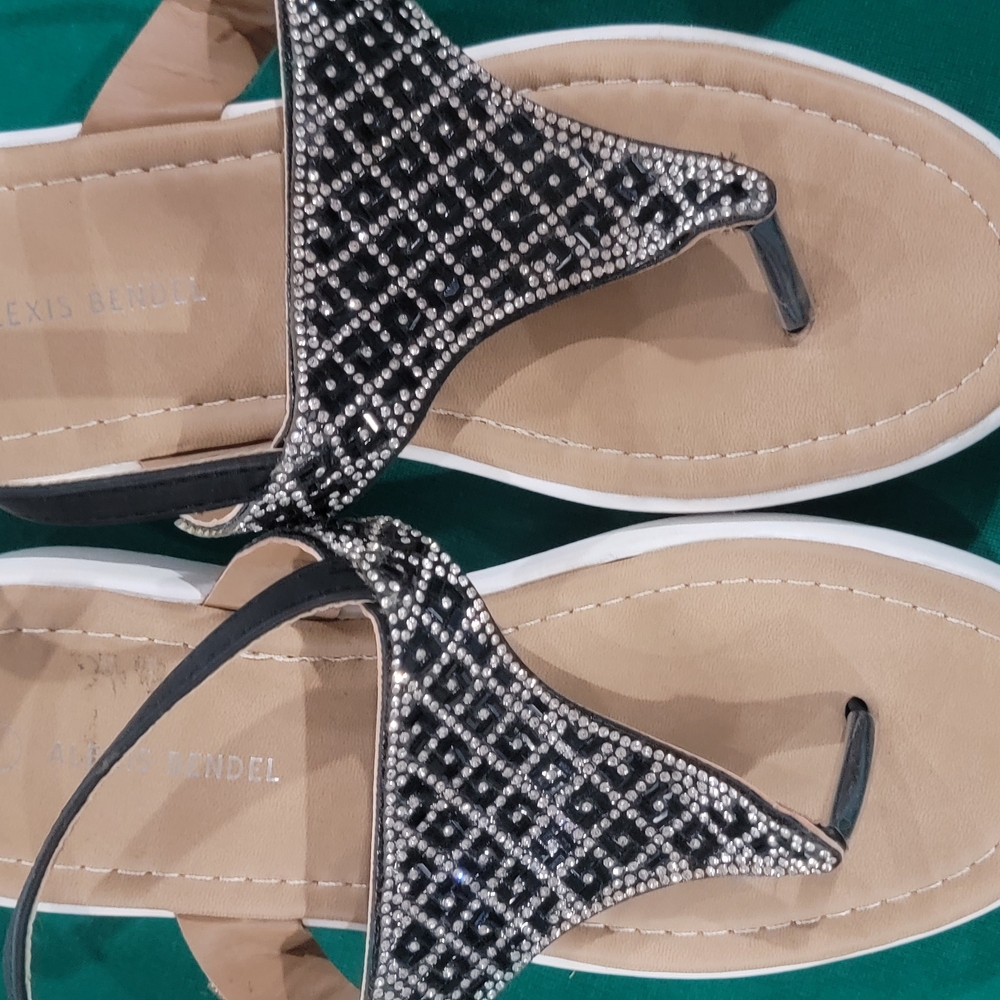 Black and Silver Women's Sandals